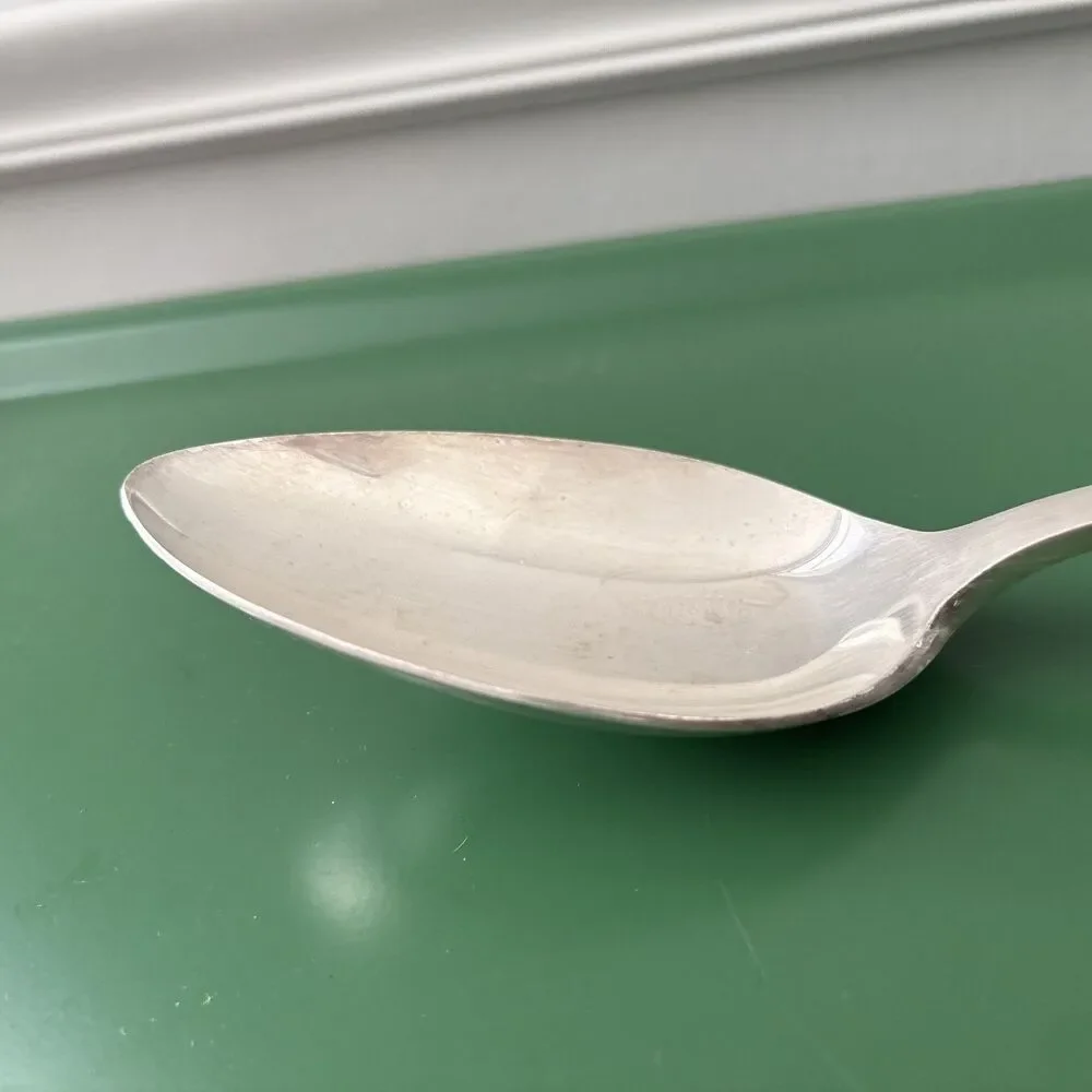 Huge 14 Inch Fiddle & Thread Pattern Basting Silver Plated Serving Spoon